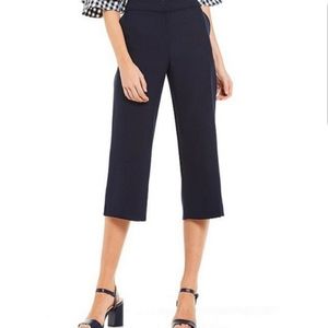 Draper James Scallop Navy Blue Crop Pants - Size 8